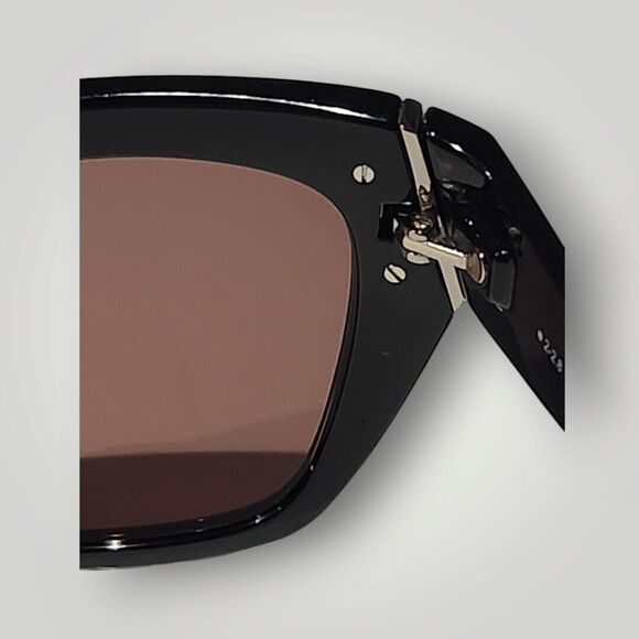 Balenciaga Sunglasses Cat Eye Black Frame White Logo On Arms - Picture 9 of 11